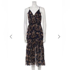 Cami NYC Navy and Beige Floral Maxi Dress